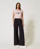 Pantaloni ampi con bottoni laterali | TWINSET - PMC Portici