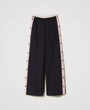 Pantaloni ampi con bottoni laterali | TWINSET - PMC Portici