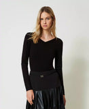 Maglia con strass in dégradé | TWINSET - PMC Portici