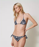 Bikini a triangolo stampa foulard