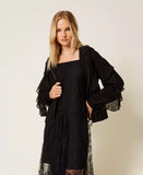 Felpa con volant in georgette | TWINSET - PMC Portici