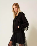 Felpa con volant in georgette | TWINSET - PMC Portici