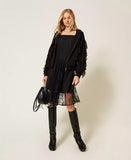 Felpa con volant in georgette | TWINSET - PMC Portici