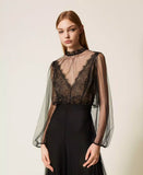 Body in tulle e pizzo | TWINSET - PMC Portici
