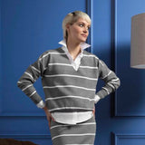 Maglia a righe scollo a V | Caterina D. - PMC Portici