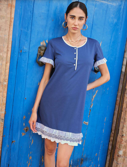 Camicia da notte con rouches