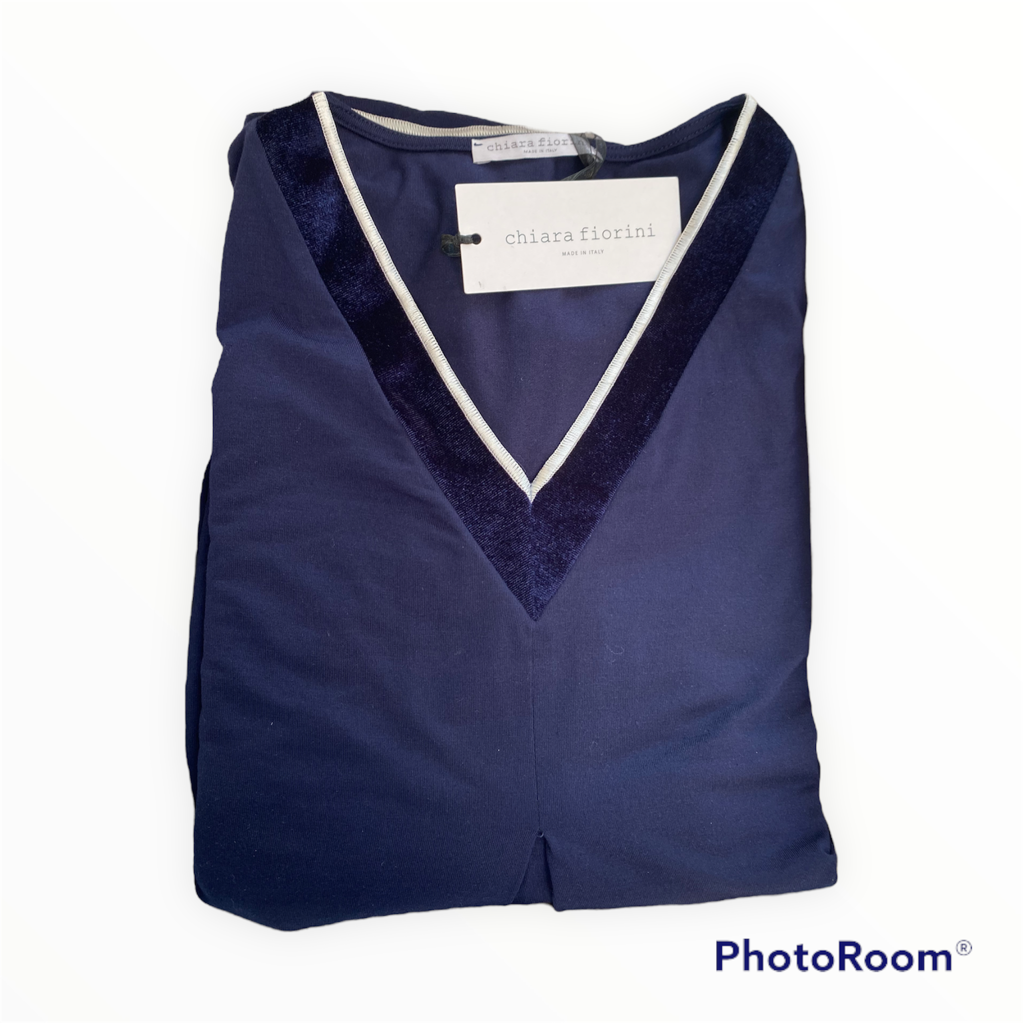 Camicia da notte con profilo in velluto Chiara Fiorini PMC Portici