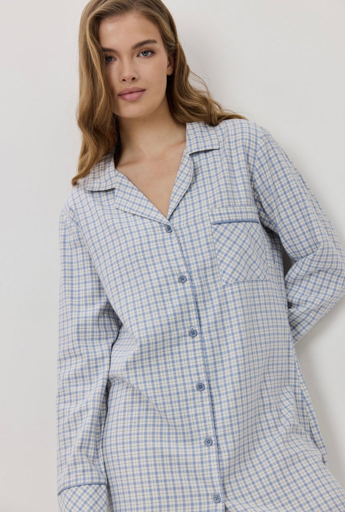 Camicia da notte in flanella Daria