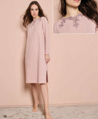 Camicia da notte in punto milano con pizzo | ETHEL - PMC Portici
