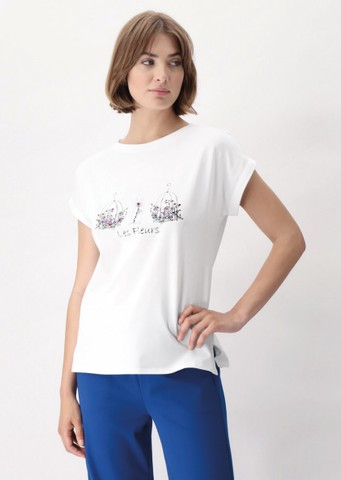 T-shirt in Cotone Elasticizzato City Flowers | Oroblù - PMC Portici