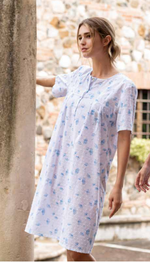Camicia da notte in tessuto plumetis | ETHEL - PMC Portici