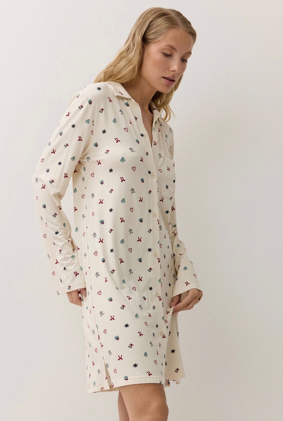 Camicia da notte natalizia Charlyn