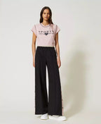 Pantaloni ampi con bottoni laterali | TWINSET - PMC Portici