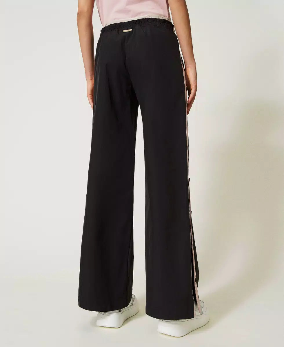 Pantaloni ampi con bottoni laterali | TWINSET - PMC Portici
