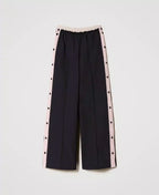 Pantaloni ampi con bottoni laterali | TWINSET - PMC Portici