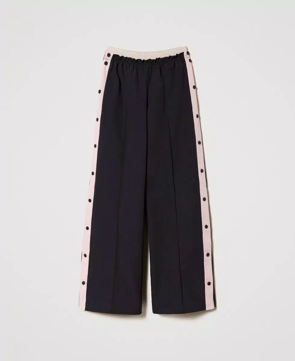 Pantaloni ampi con bottoni laterali | TWINSET - PMC Portici