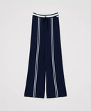 Pantaloni a palazzo con righe a contrasto | TWINSET - PMC Portici