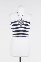 Top in maglia jacquard con ricamo | TWINSET - PMC Portici