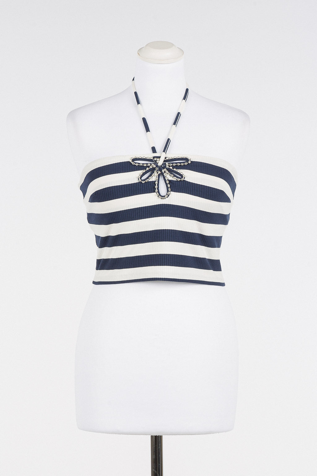 Top in maglia jacquard con ricamo | TWINSET - PMC Portici