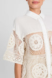 Camicia in creponne e crochet | TWINSET - PMC Portici