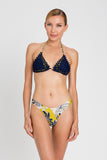 Bikini a triangolo fantasia con macramè | TWINSET - PMC Portici