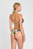 Bikini a triangolo fantasia con macramè | TWINSET - PMC Portici