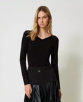 Maglia con strass in dégradé | TWINSET - PMC Portici