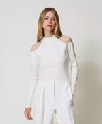 Lupetto con inserti di tulle | TWINSET - PMC Portici

