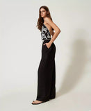 Tuta in misto lino con ricami | TWINSET - PMC Portici

