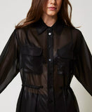 Camicia in georgette laminata | TWINSET - PMC Portici

