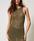Abito lungo a rete in maglia lurex | TWINSET - PMC Portici

