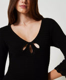 Abito corto in maglia con keyholes | TWINSET - PMC Portici

