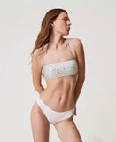 Bikini a fascia con strass