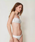 Bikini a fascia con strass