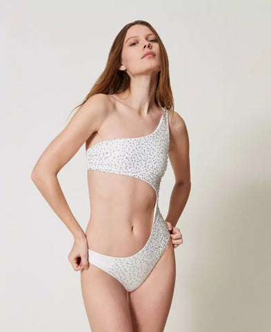 Costume intero monospalla con ricamo | TWINSET - PMC Portici

