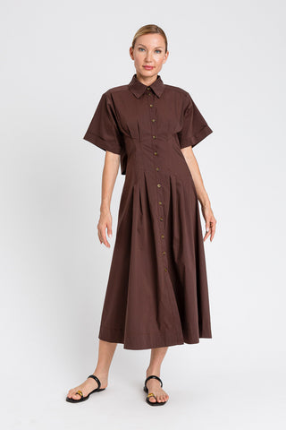 Abito chemisier lungo in taffetas | TWINSET - PMC Portici

