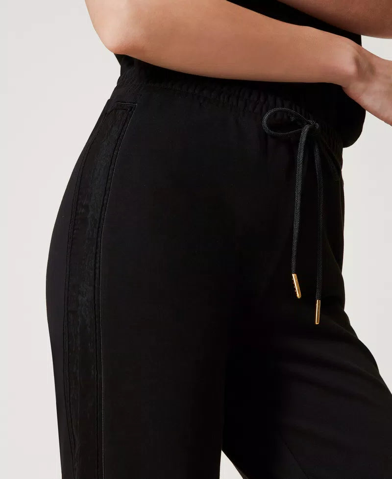 Pantaloni a sigaretta con ricamo