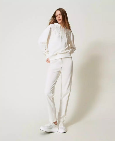 Pantaloni a sigaretta con ricamo | TWINSET - PMC Portici

