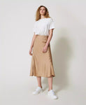 Abito lungo con gonna in raso | TWINSET - PMC Portici