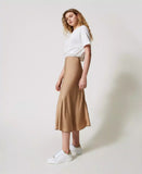 Abito lungo con gonna in raso | TWINSET - PMC Portici