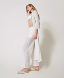 Pantaloni a palazzo in crochet con coulisse | TWINSET - PMC Portici