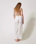 Pantaloni a palazzo in crochet con coulisse | TWINSET - PMC Portici