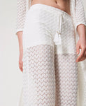 Pantaloni a palazzo in crochet con coulisse | TWINSET - PMC Portici