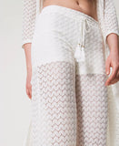 Pantaloni a palazzo in crochet con coulisse | TWINSET - PMC Portici