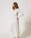 Caftano lungo in crochet | TWINSET - PMC Portici

