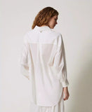 Blusa in mussola con fiori ricamati | TWINSET - PMC Portici