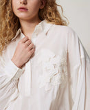 Blusa in mussola con fiori ricamati | TWINSET - PMC Portici