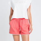 Shorts in misto lino con perle | TWINSET - PMC Portici

