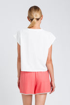 Shorts in misto lino con perle | TWINSET - PMC Portici

