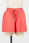 Shorts in misto lino con perle | TWINSET - PMC Portici

